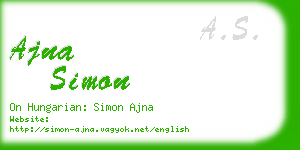 ajna simon business card